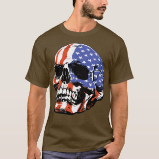 Patriotischer Schädel T-Shirt
