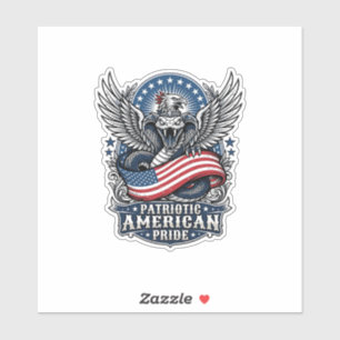 Patriotischer Schlangenschädel Liberty-Biest-Tier- Aufkleber