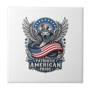 Patriotischer Schlangenschädel Liberty-Biest-Tier- Fliese