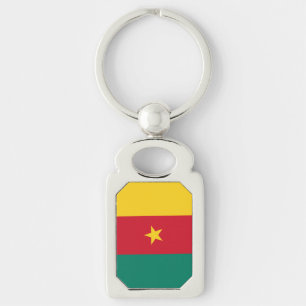 Patriotischer Schlüsselanhänger mit Flagge Kamerun