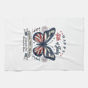Patriotischer Schmetterling Frohes 4. Juli-Shirt-D Geschirrtuch