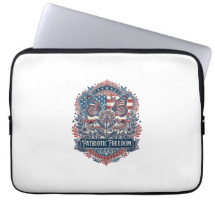 Patriotischer Schmetterlingsgarten Vektorgrafik T- Laptopschutzhülle
