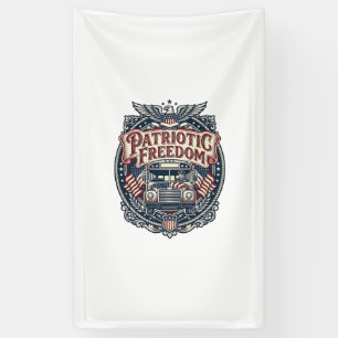 Patriotischer Schulbusfahrer Banner