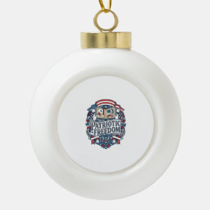 Patriotischer Scrapbooker Vektorgrafik T-Shirt_1 Keramik Kugel-Ornament