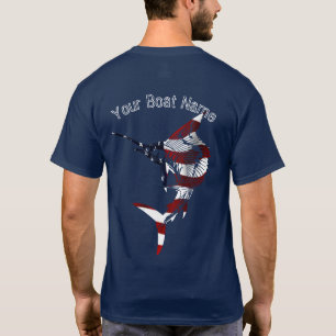 Patriotischer Segelfisch-T - Shirt