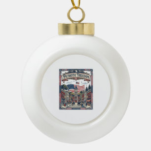 Patriotischer Seifenhersteller Keramik Kugel-Ornament