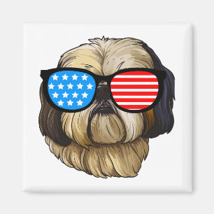Patriotischer Shih Tzu Magnet