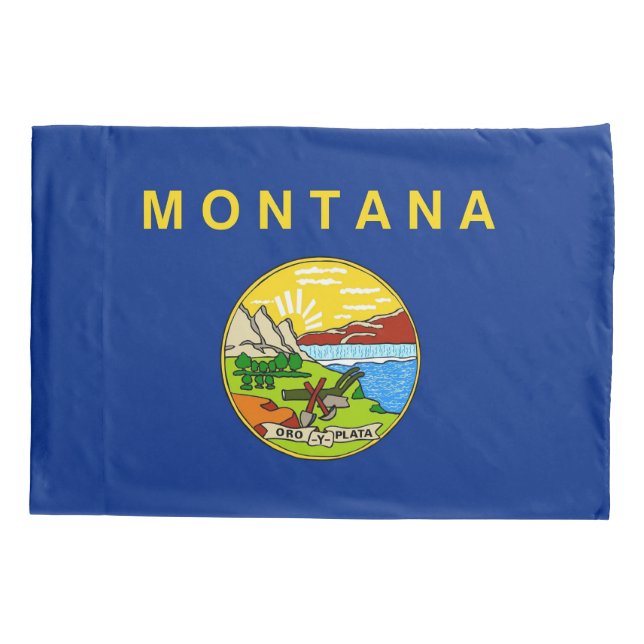 Patriotischer Single Pillowcase Fahne von Montana Kissenbezug (Rückseite)