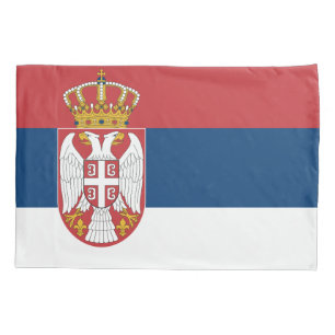 Patriotischer Single Pillowcase Flagge Serbiens Kissenbezug
