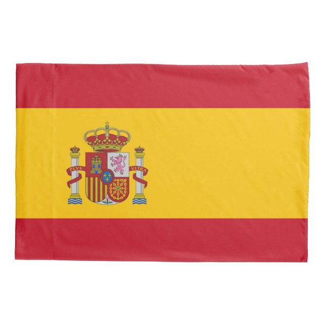 Patriotischer Single Pillowcase Flagge Spaniens Kissenbezug (Rückseite)