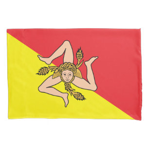 Patriotischer Single Pillowcase mit Sizilienflagge Kissenbezug