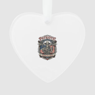 Patriotischer Skelett-Cowboy Dunkler Patriot-Skele Ornament