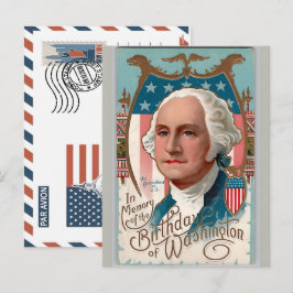 Patriotischer Soldat hält US-Flagge Postkarte