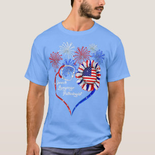Patriotischer Sprachpathologe am 4. Juli T-Shirt