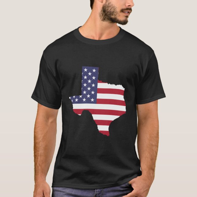 Patriotischer Staat der US-amerikanischen Flagge f T-Shirt (Vorderseite)