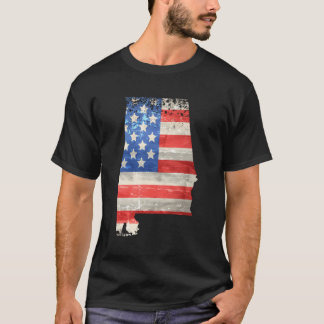 Patriotischer Staat der US-Flagge Alabama für Männ T-Shirt