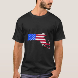 Patriotischer Staat von Massachusetts US-amerikani T-Shirt