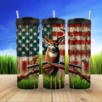 Patriotischer Stag in der Rustikalen Wildnis