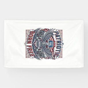 Patriotischer Stahl Road Guardian Biker Road Freed Banner