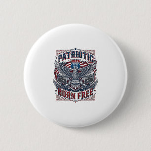 Patriotischer Stahl Road Guardian Biker Road Freed Button