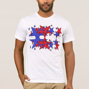 patriotischer Star-T - Shirt