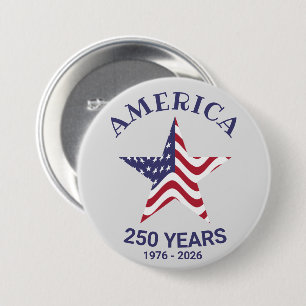 Patriotischer Stern 250 Jahre Button Amerikanische