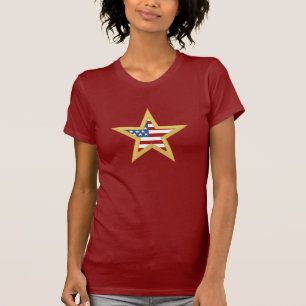 Patriotischer Stern-T - Shirt