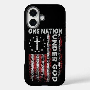 Patriotischer Stolz: Eine Nation unter Gott iPhone 16 Hülle