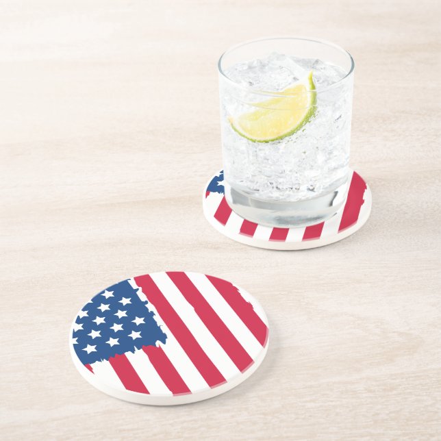 Patriotischer Stone Drink Untersetzer (Seite)