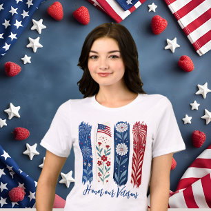 Patriotischer T - Shirt, amerikanische Flagge, Ehr Tri-Blend Shirt