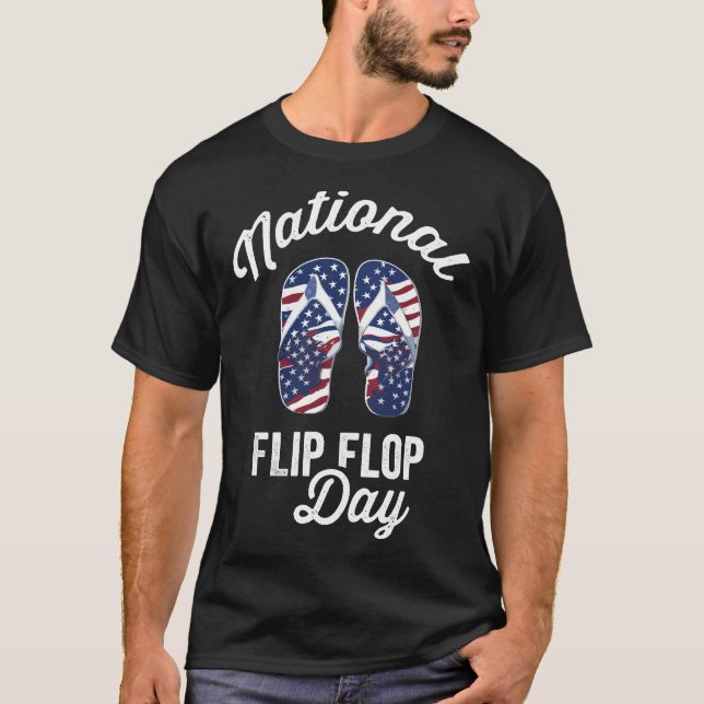Patriotischer T - Shirt des National Dreh Flop Day (Vorderseite)