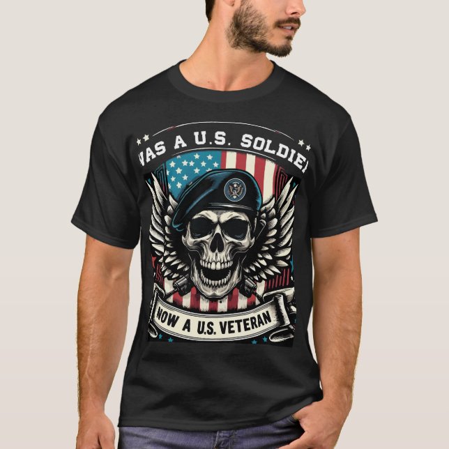 Patriotischer T - Shirt "U.S. Veteran" (Vorderseite)