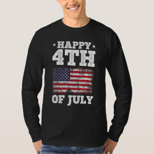 Patriotischer Tag 4. Juli Flag 4. Juli Happy 4. Ju T-Shirt
