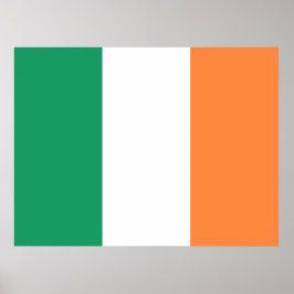 Patriotischer Tag der irischen Trikolorenflagge Poster