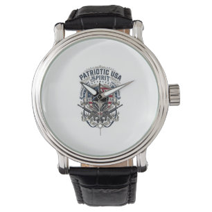 Patriotischer Taktischer Adler-Schädel-Militär-Ins Armbanduhr
