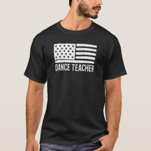 Patriotischer Tanzlehrer 4. Juli Amerikanische Fla T-Shirt