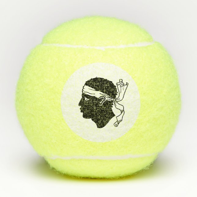 Patriotischer Tennisball mit der Flagge Korsikas Tennisbälle (Vorderseite)