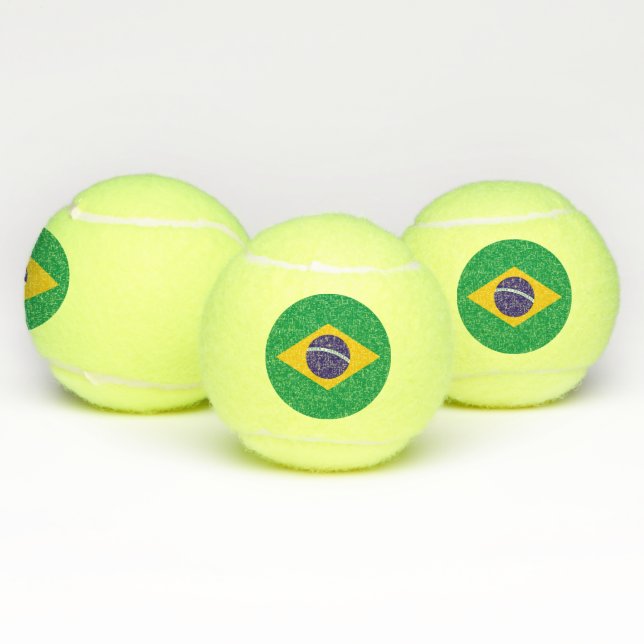 Patriotischer Tennisball mit Flagge Brasiliens Tennisbälle (Multi)