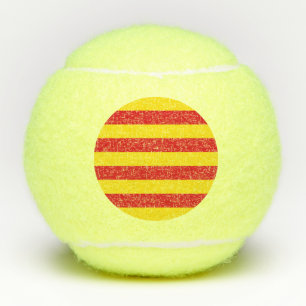Patriotischer Tennisball mit Flagge Kataloniens Tennisbälle