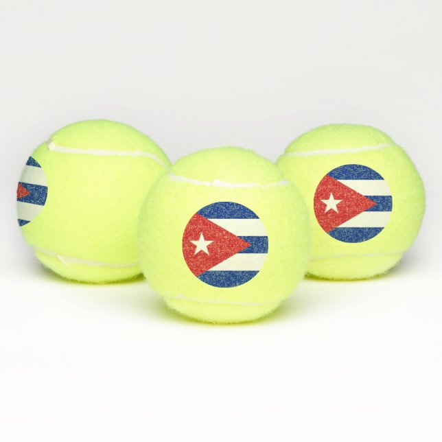 Patriotischer Tennisball mit Flagge Kubas Tennisbälle (Multi)