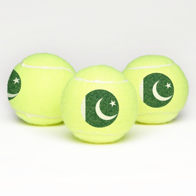 Patriotischer Tennisball mit Flagge Pakistans Tennisbälle (Multi)