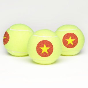 Patriotischer Tennisball mit Flagge Vietnams Tennisbälle