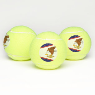 Patriotischer Tennisball mit Flagge von Amerikanis Tennisbälle