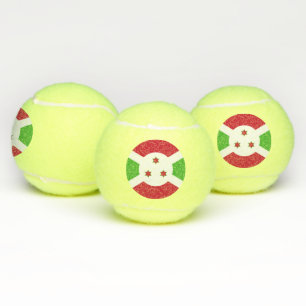Patriotischer Tennisball mit Flagge von Burundi Tennisbälle