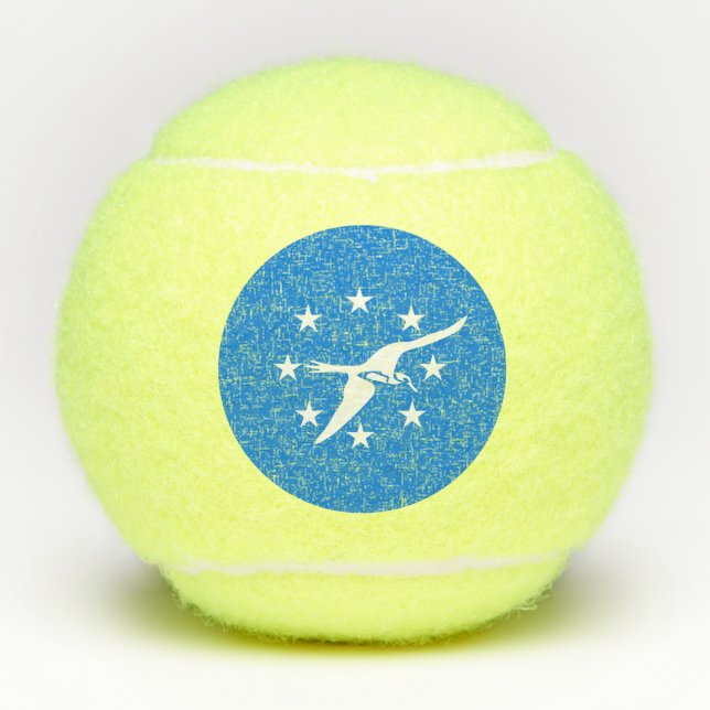 Patriotischer Tennisball mit Flagge von Corpus Chr Tennisbälle (Vorderseite)