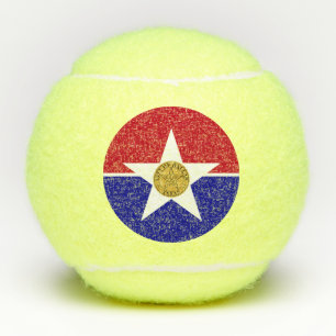 Patriotischer Tennisball mit Flagge von Dallas Tennisbälle