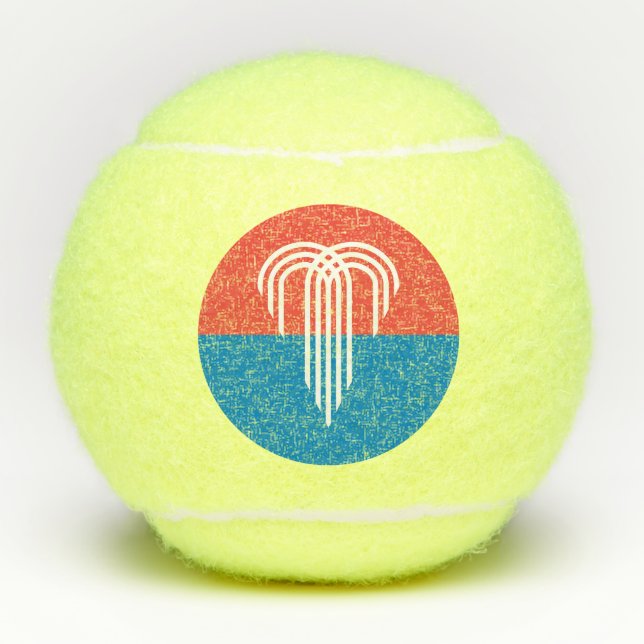 Patriotischer Tennisball mit Flagge von Kansas Sta Tennisbälle (Vorderseite)