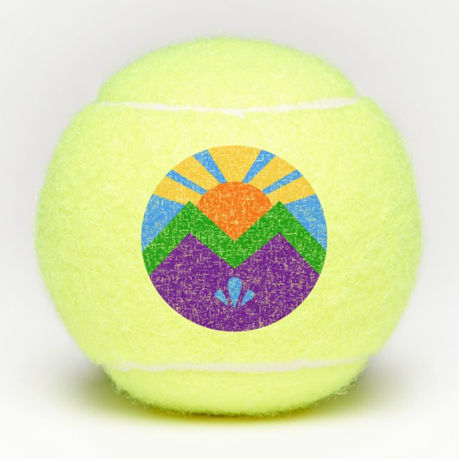 Patriotischer Tennisball mit Flagge von Manitou Sp Tennisbälle (Vorderseite)