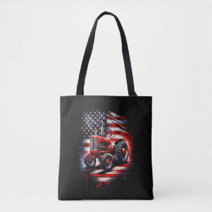 Patriotischer Traktor 4. Juli Amerikanische Flagge