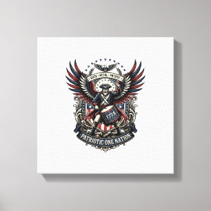 Patriotischer Trommler der Liberty Music Rock Meta Leinwanddruck